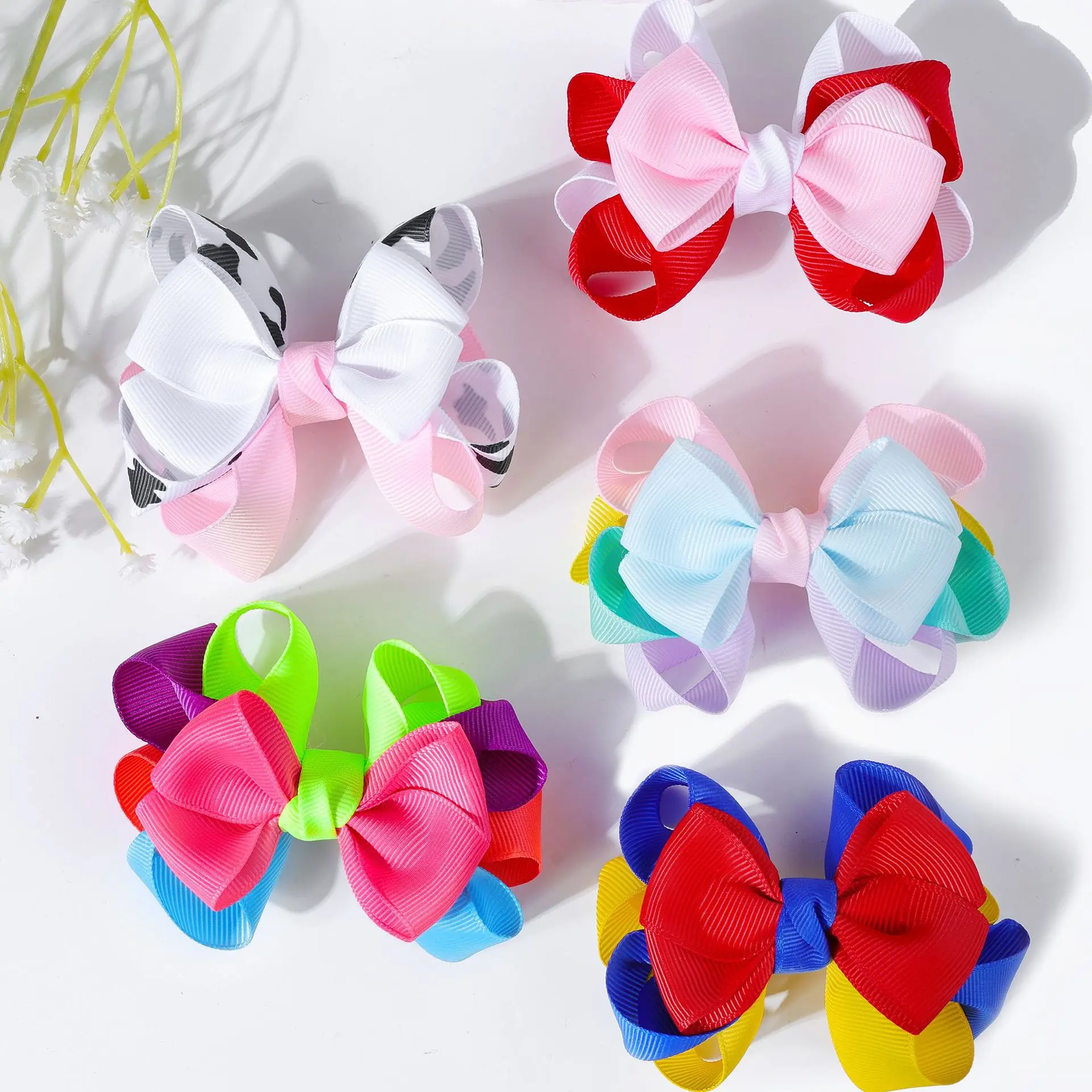 12pcs/lot 9CM Kids Double Color Bow Hairpin Accessories Polyester Sweet Simple Ribbon Headwear Hair Clip
12pcs/lot 9CM Kids Double Color Bow Hairpin Accessories Polyester Sweet Simple Ribbon Headwear Hair Clip