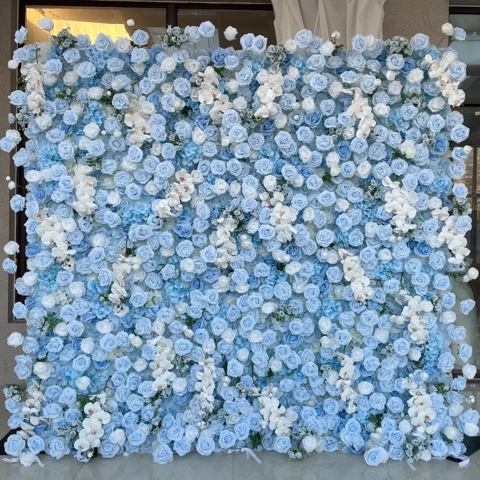 Uflower 3D luxury Blue White Rose Hydrangea Flower wall Cloth Curtain Wedding Backdrop Decoration Artificial Flower Event Props
Uflower 3D luxury Blue White Rose Hydrangea Flower wall Cloth Curtain Wedding Backdrop Decoration Artificial Flower Event Props