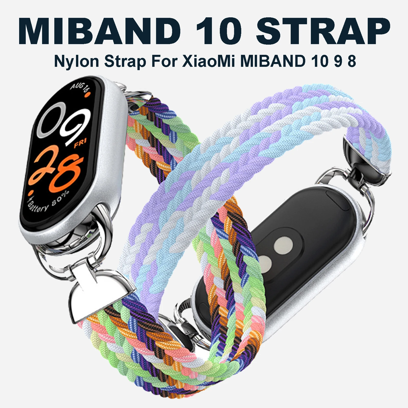 Nylon Braid Loop Strap for Xiaomi Band 10 9 8 Smart Band Replacement Bracelect for MiBand 10 9 8 NFC Accessories Metal Connector
Nylon Braid Loop Strap for Xiaomi Band 10 9 8 Smart Band Replacement Bracelect for MiBand 10 9 8 NFC Accessories Metal Connector
