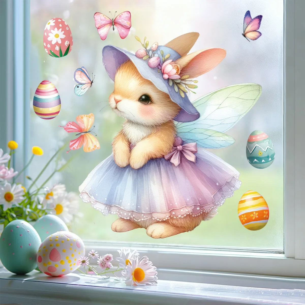 Easter Window Clings Bunny Angel Butterfly Static Stickers PVC Glass Decals Removable Home Decor
Easter Window Clings Bunny Angel Butterfly Static Stickers PVC Glass Decals Removable Home Decor