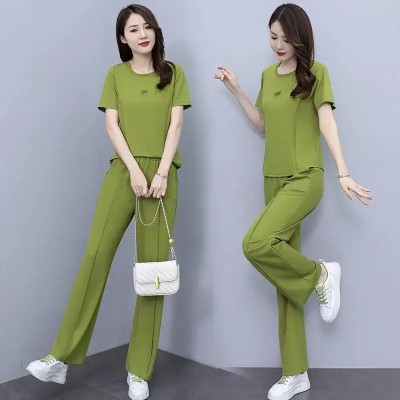 Tracksuit Women's Sports Suit Casual Casual Summer New Age Reducing Trendy Large Size Slim Two-piece Trend Sportswear SETS
Tracksuit Women's Sports Suit Casual Casual Summer New Age Reducing Trendy Large Size Slim Two-piece Trend Sportswear SETS