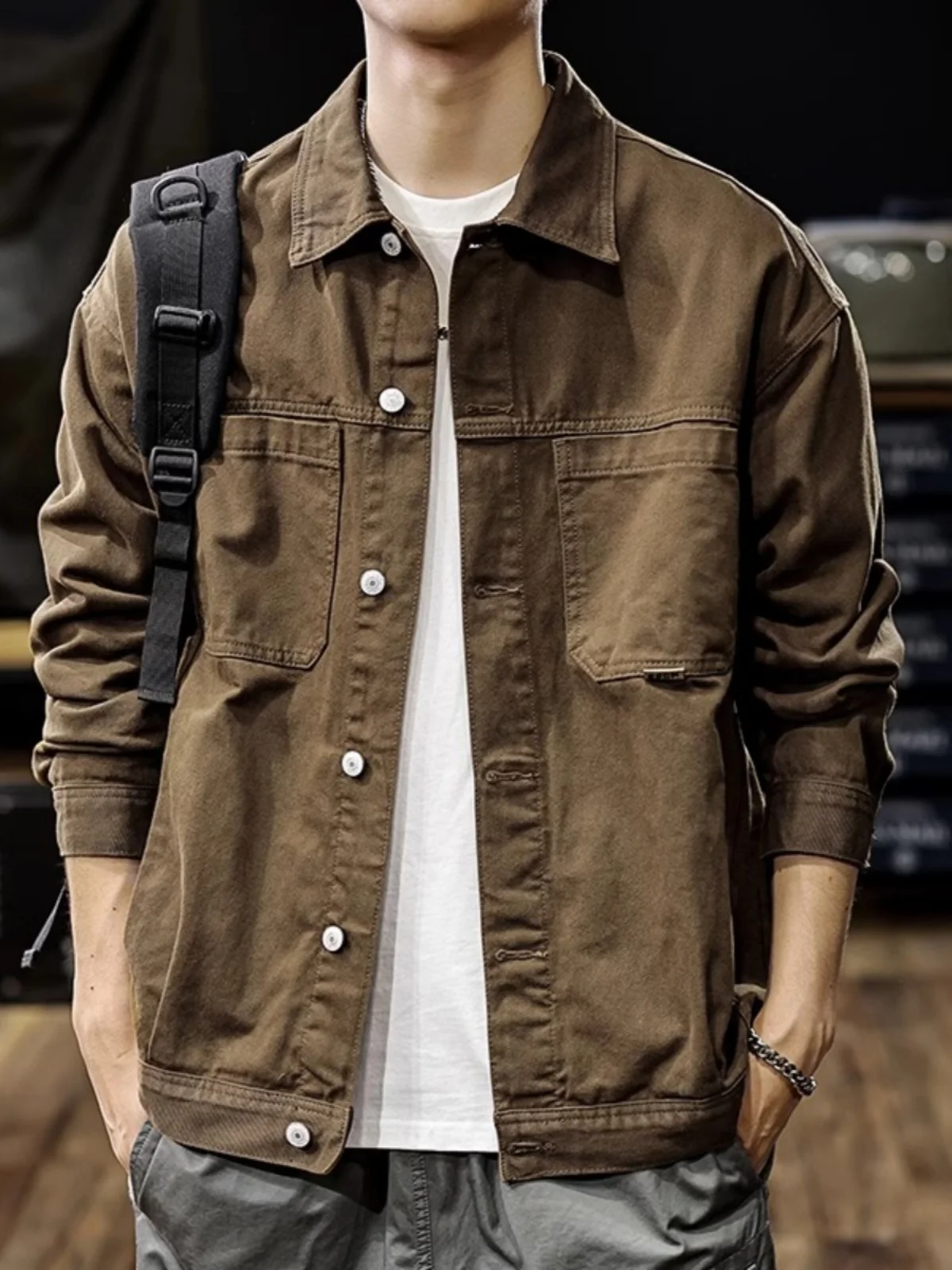 Свободная мужская джинсовая одежда irt Long Sve, хлопковая рабочая одежда, осень-зима, молодежная модная повседневная одежда, всесезонная одежда, ternnaths
Свободная мужская джинсовая одежда irt Long Sve, хлопковая рабочая одежда, осень-зима, молодежная модная повседневная одежда, всесезонная одежда, ternnaths