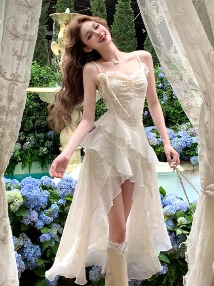 Summer Spring 2025 New Women Elegant French Style Dress Sleeveless Chic Female New Clothes Vestidos
Summer Spring 2025 New Women Elegant French Style Dress Sleeveless Chic Female New Clothes Vestidos