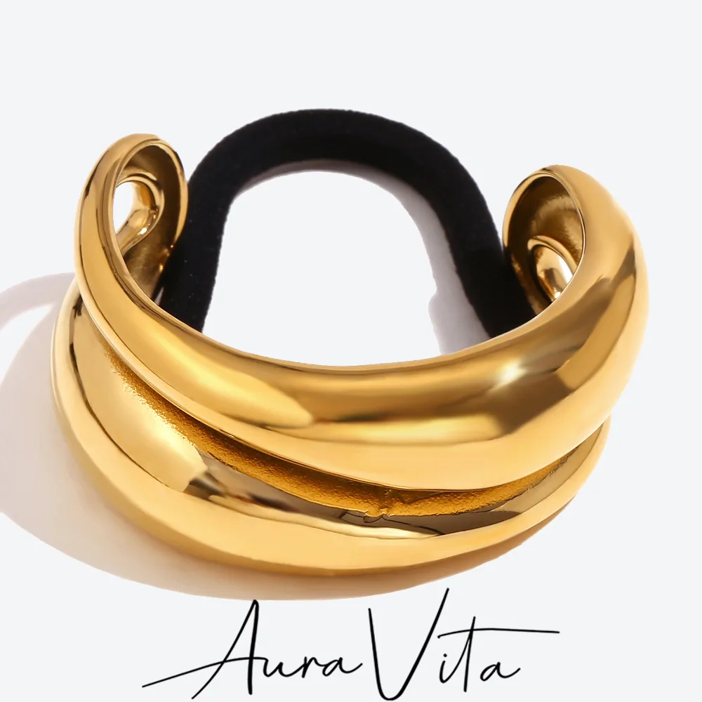 AuraVita 18K Gold Plated Geometric Hollow out Hair Rope Holiday Party Creative Headrope Women's Charm Hair Tie Hair Accessories
AuraVita 18K Gold Plated Geometric Hollow out Hair Rope Holiday Party Creative Headrope Women's Charm Hair Tie Hair Accessories