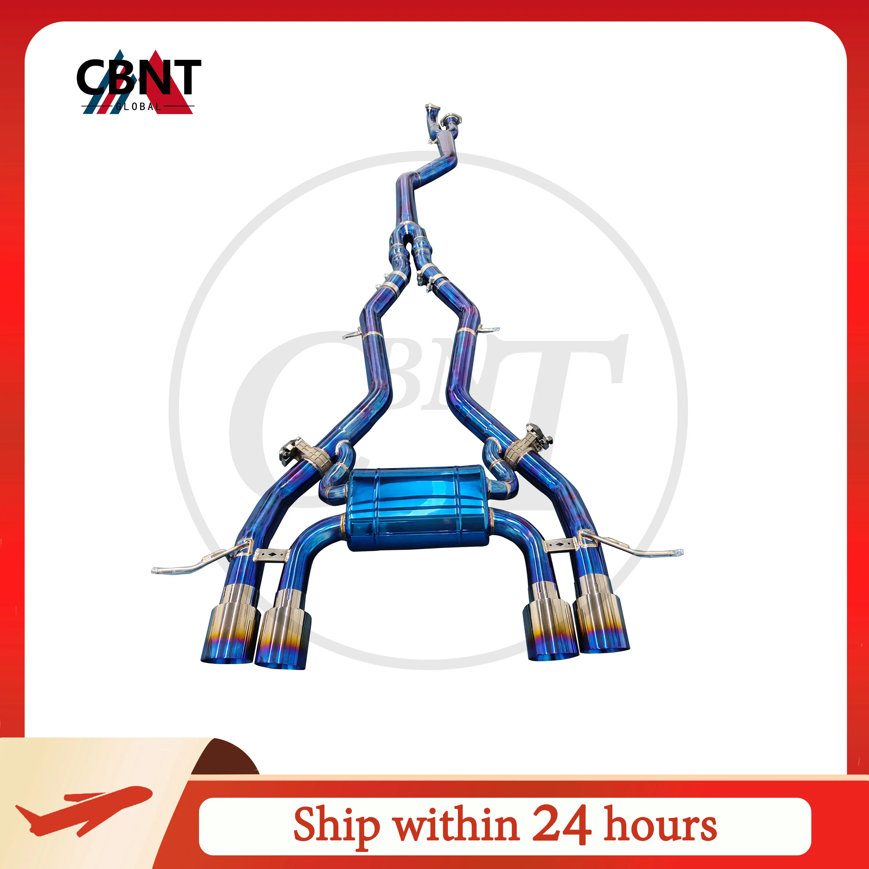 CBNT for BMW S58 G80 G82 M3 M4 3.0T Valvetronic Exhaust Single Midpipe Catback TC4 Titanium Quality Exhaust System with Muffler
CBNT for BMW S58 G80 G82 M3 M4 3.0T Valvetronic Exhaust Single Midpipe Catback TC4 Titanium Quality Exhaust System with Muffler