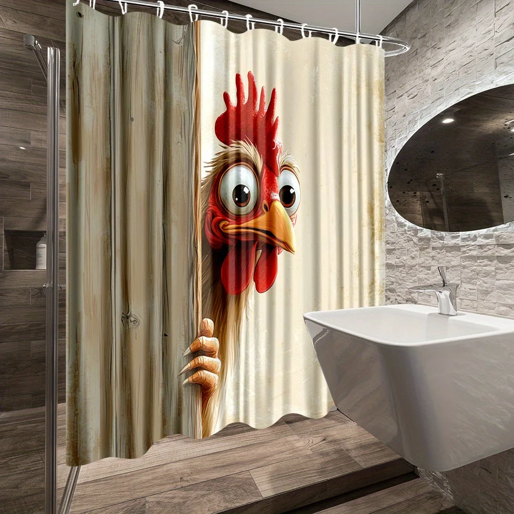 Waterproof Funny Cartoon Rooster Shower Curtain Liner Novelty Bathroom Curtain Waterproof Shower Decor Home Accent Master Bath S
Waterproof Funny Cartoon Rooster Shower Curtain Liner Novelty Bathroom Curtain Waterproof Shower Decor Home Accent Master Bath S