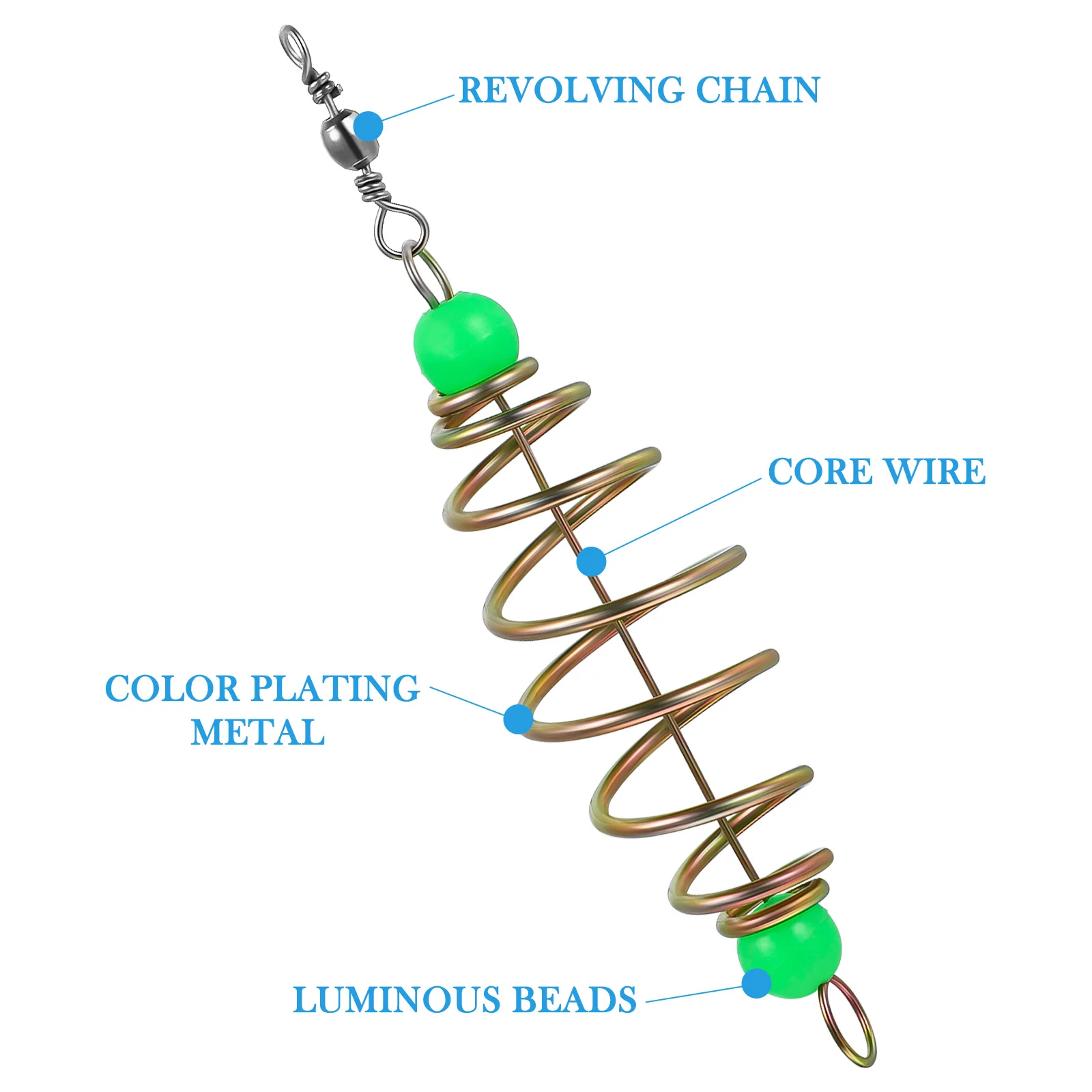 12 Pcs Luminous Bead Spring Bait Fishing Cage Basket Feeders Shine Holder Carbon Steel Carp Baiters
12 Pcs Luminous Bead Spring Bait Fishing Cage Basket Feeders Shine Holder Carbon Steel Carp Baiters