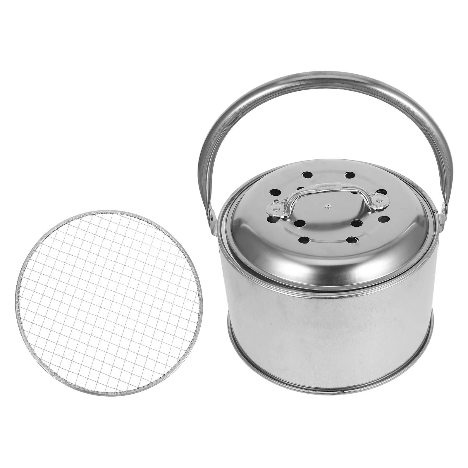 BBQ Grill Fire Pit Bucket Portable Camping Cookware Small Iron Burning Pot Outdoor Cooking Equipment Round Fire Pit Compact
BBQ Grill Fire Pit Bucket Portable Camping Cookware Small Iron Burning Pot Outdoor Cooking Equipment Round Fire Pit Compact