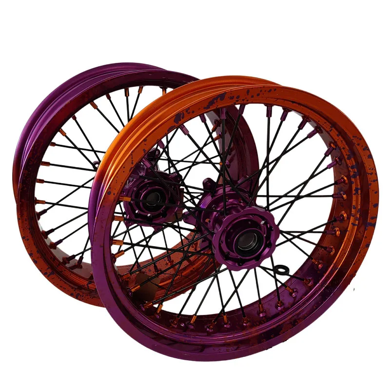 Bi Color Splatter 17 Supermoto Wheels Motorcycle Rims
Bi Color Splatter 17 Supermoto Wheels Motorcycle Rims