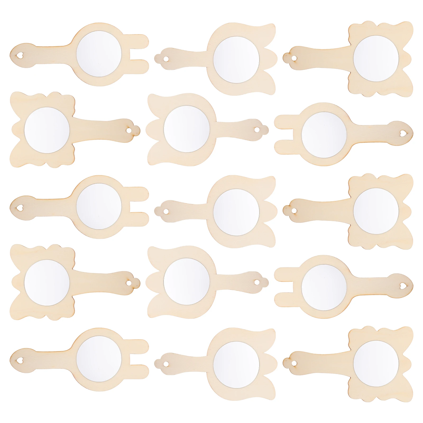 15 Pcs Wooden DIY Mirrors Unfinished Craft Accessories Kids Toy H held Bathroom Vanity Storage Easy Hanging Design Small Mirror
15 Pcs Wooden DIY Mirrors Unfinished Craft Accessories Kids Toy H held Bathroom Vanity Storage Easy Hanging Design Small Mirror