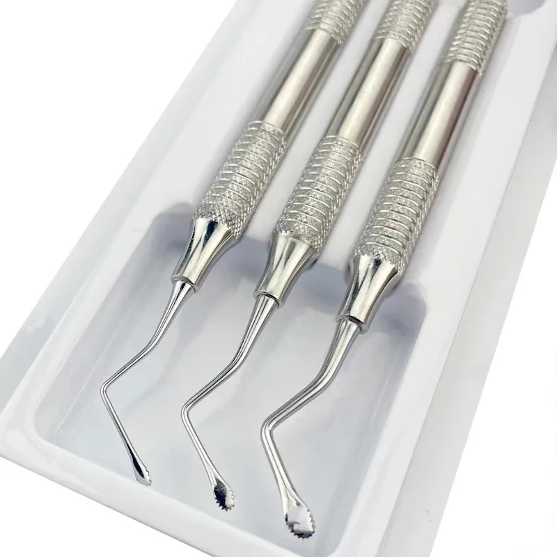 3pcs Dental Jagged Tools ,Dental Jagged Excavators Kit, Dental Stainless Steel Elevators or Scalers, Dental Tools.
3pcs Dental Jagged Tools ,Dental Jagged Excavators Kit, Dental Stainless Steel Elevators or Scalers, Dental Tools.