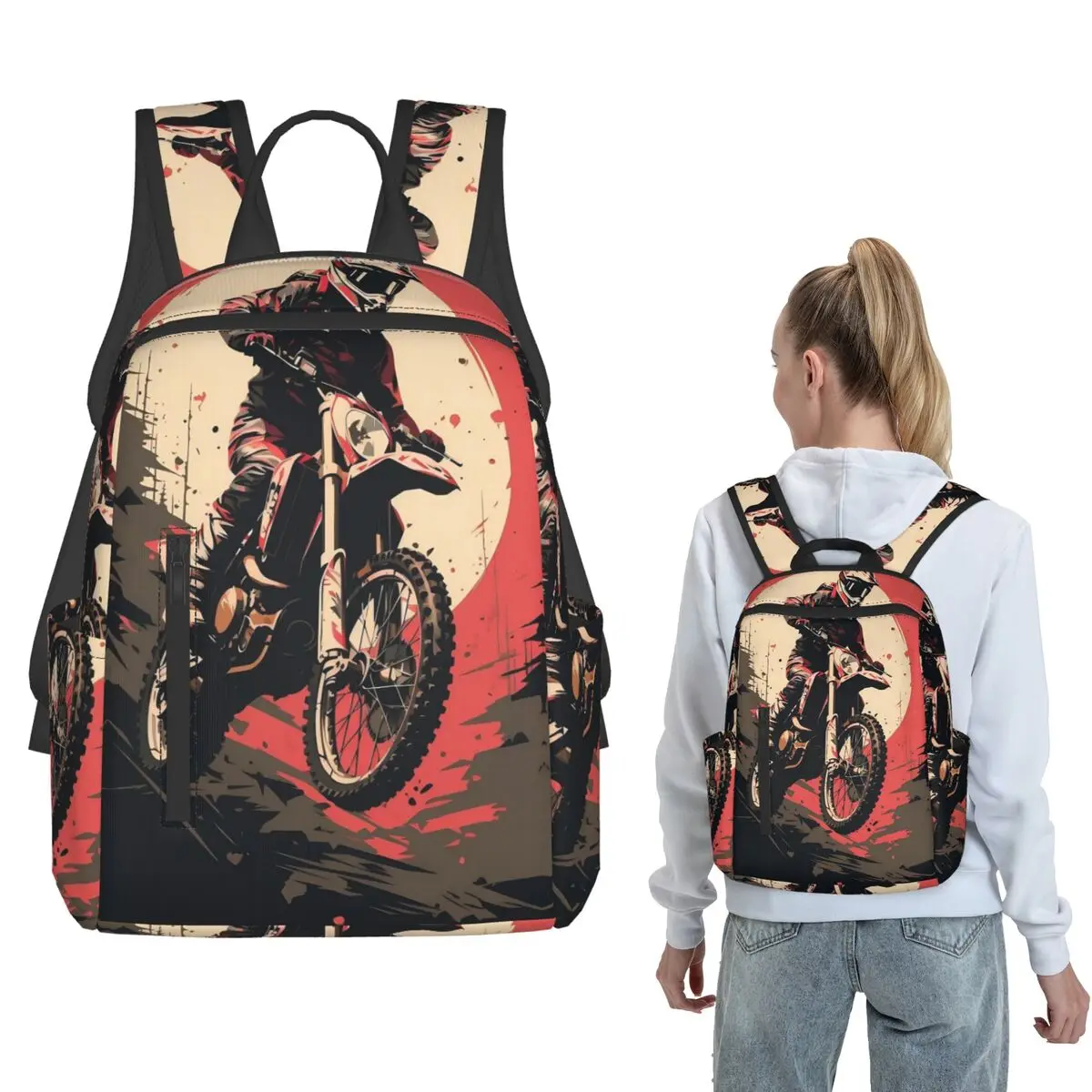 Motorcycle Rider In Mountain Graffiti Backpack Daypack Boys Girls BookBag School Bag Shoulder Bags for Men Women
Motorcycle Rider In Mountain Graffiti Backpack Daypack Boys Girls BookBag School Bag Shoulder Bags for Men Women
