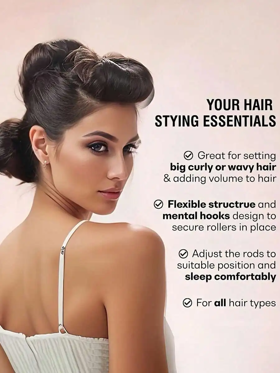3pcs Satin No-Heat Curlers Set With Headband And Heated Rollers For Volume Styling
3pcs Satin No-Heat Curlers Set With Headband And Heated Rollers For Volume Styling