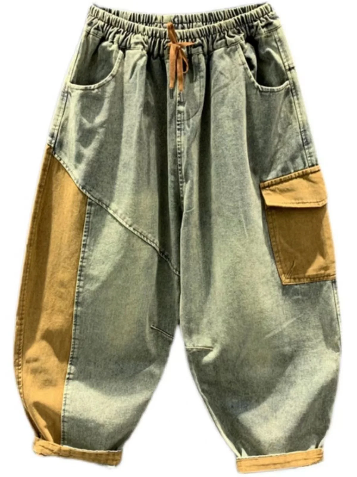 Loose Wide Leg Harlan Jeans Women's Summer Elastic Waist Patchwork Denim Pants Casual Loose Fit Long Trousers Fem Ins Sle
Loose Wide Leg Harlan Jeans Women's Summer Elastic Waist Patchwork Denim Pants Casual Loose Fit Long Trousers Fem Ins Sle