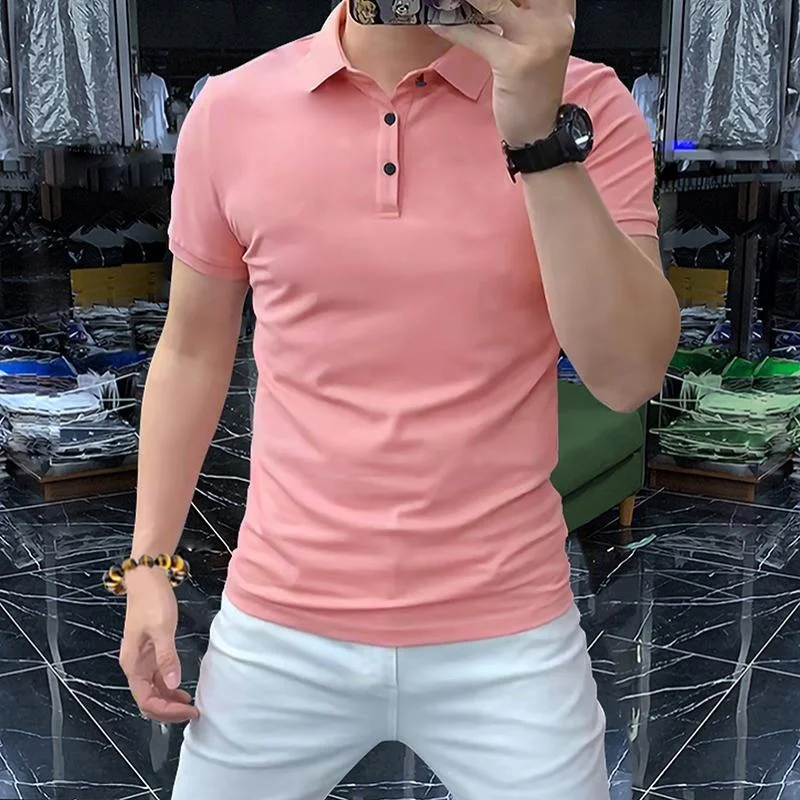 Men's Color Shirt Short Sleeve Comfortable Cotton Mesh Fabric Shirt Collar Fashionable And Versatile T-Shirt Avail...
Men's Color Shirt Short Sleeve Comfortable Cotton Mesh Fabric Shirt Collar Fashionable And Versatile T-Shirt Avail...