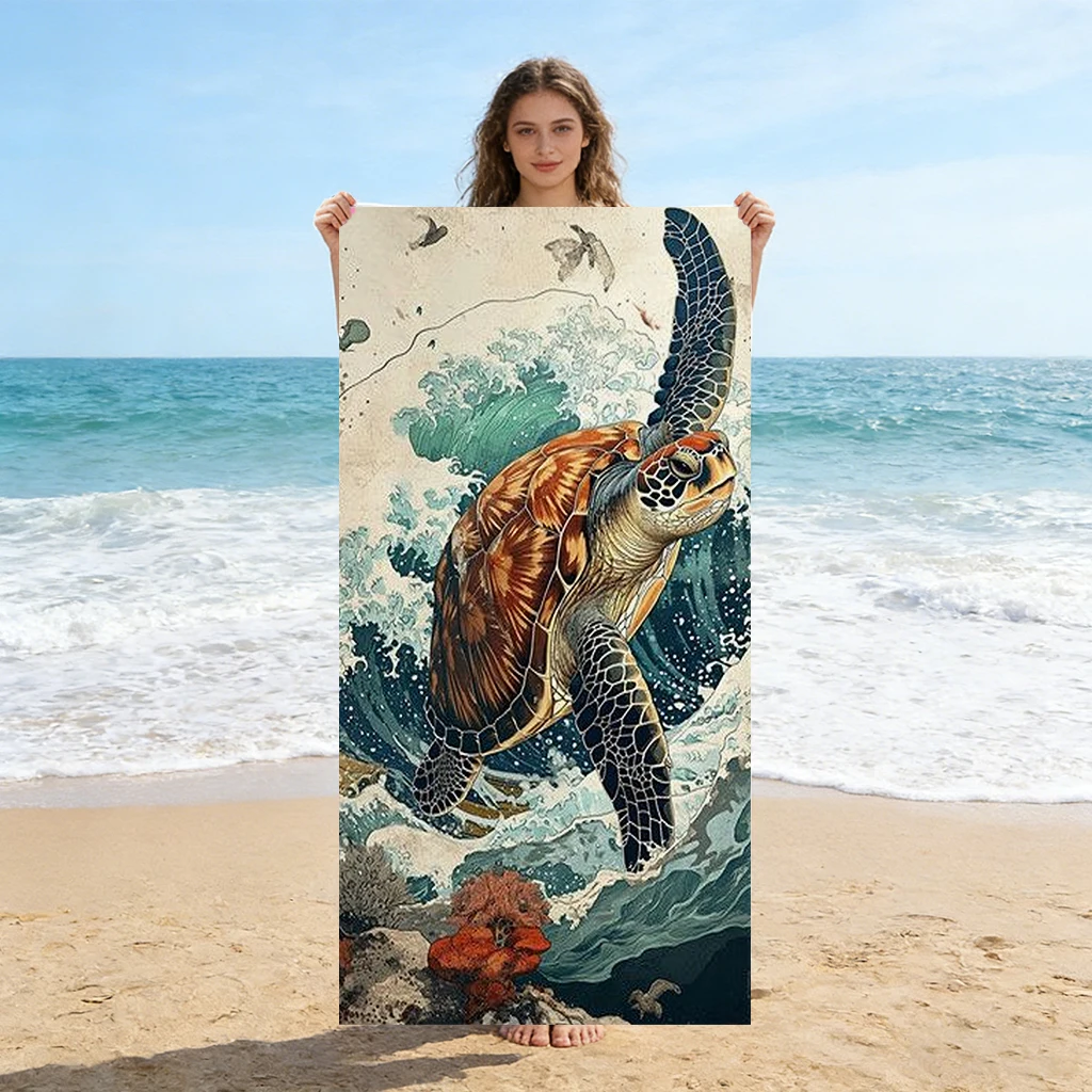 Japanese Ukiyo-e Turtles Beach Towel Large Beach Towel Super Absorbent Suitable for Beach Pool Camping Summer Gift for Friends
Japanese Ukiyo-e Turtles Beach Towel Large Beach Towel Super Absorbent Suitable for Beach Pool Camping Summer Gift for Friends