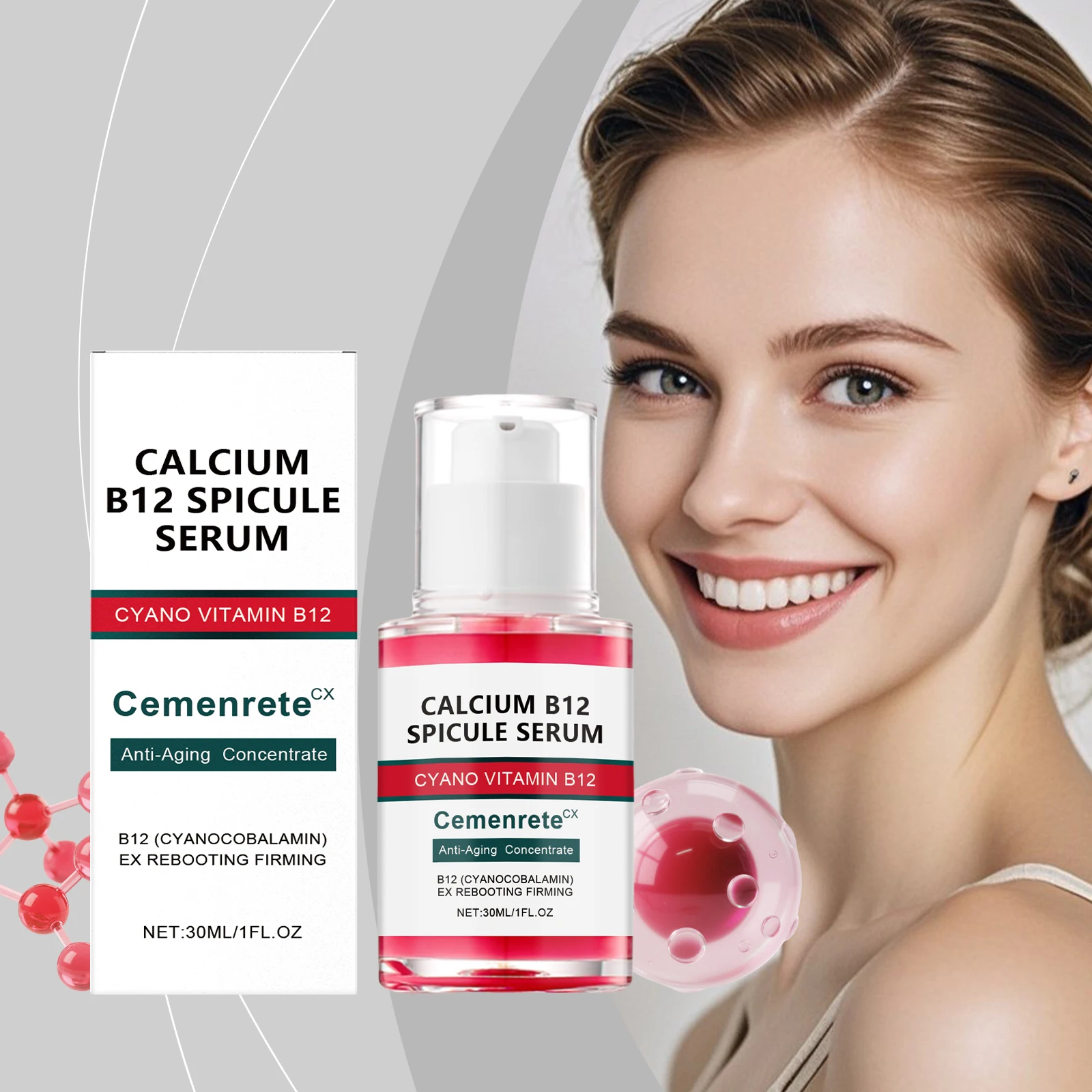 Vitamin B12 Pore Tightening Serum Smooth Skin Brightening Rejuvenation Facial Treatments Nicotinamide Pore Refining Serum 30ml
Vitamin B12 Pore Tightening Serum Smooth Skin Brightening Rejuvenation Facial Treatments Nicotinamide Pore Refining Serum 30ml