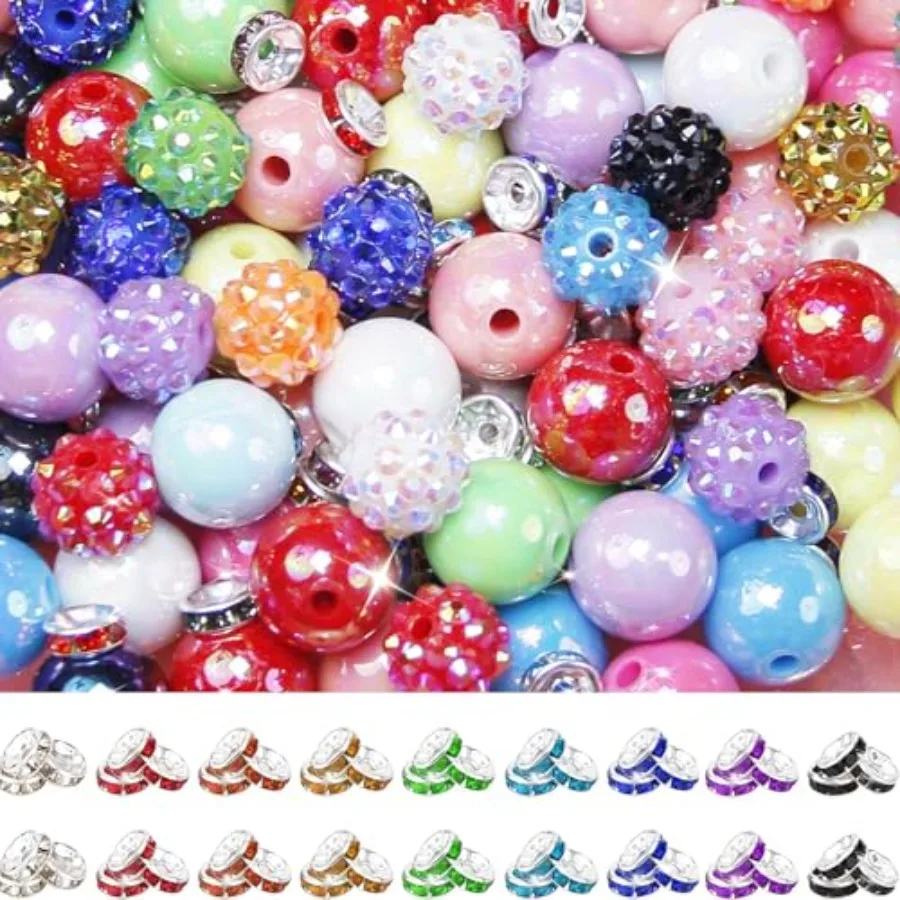 500 Pcs Beads for Pens Making, Rhinestone Rondelle Spacer Beads Rainbow Acrylic Focal Bead Crystal Round Sparkly Bead for Beada
500 Pcs Beads for Pens Making, Rhinestone Rondelle Spacer Beads Rainbow Acrylic Focal Bead Crystal Round Sparkly Bead for Beada