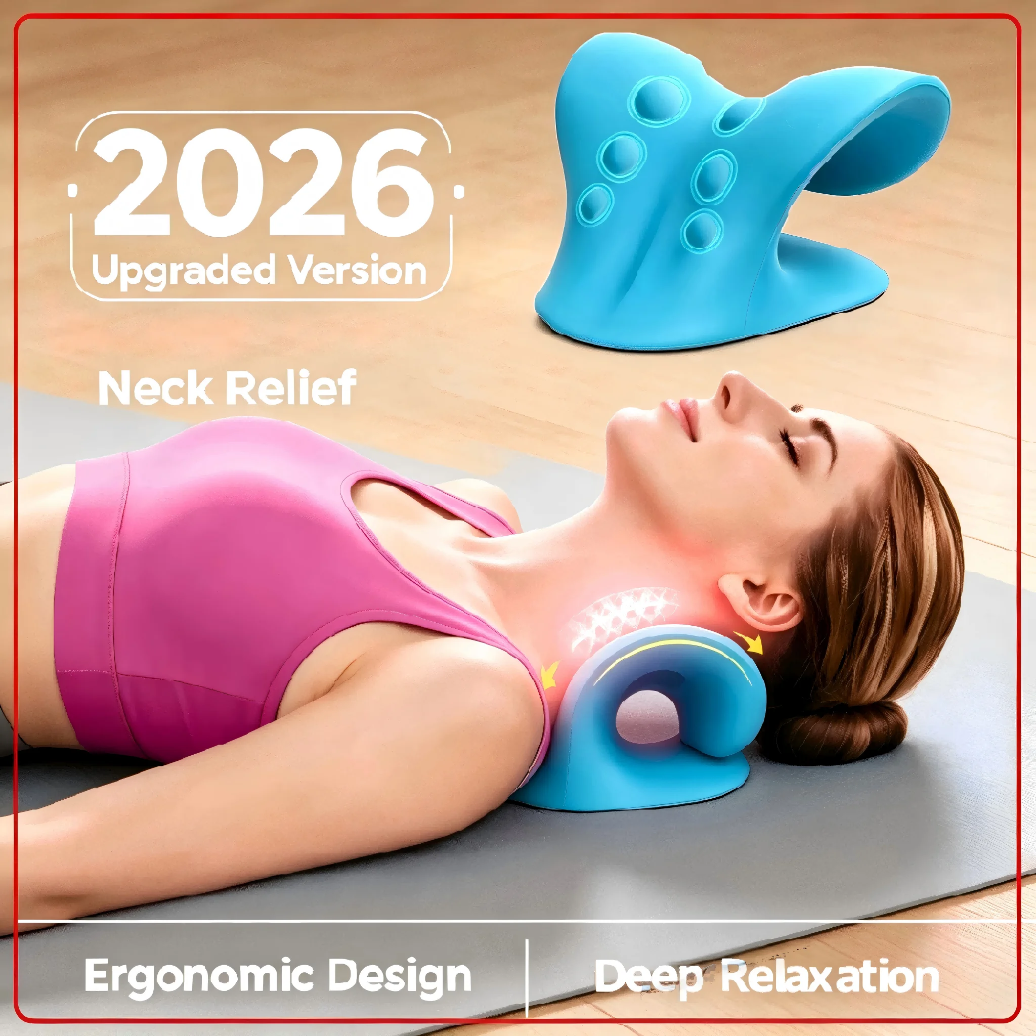 Cervical Neck Traction Pillow - Ergonomic Neck Stretcher for Pain Relief & Spine Alignment, Portable Neck Relaxer for Home
Cervical Neck Traction Pillow - Ergonomic Neck Stretcher for Pain Relief & Spine Alignment, Portable Neck Relaxer for Home