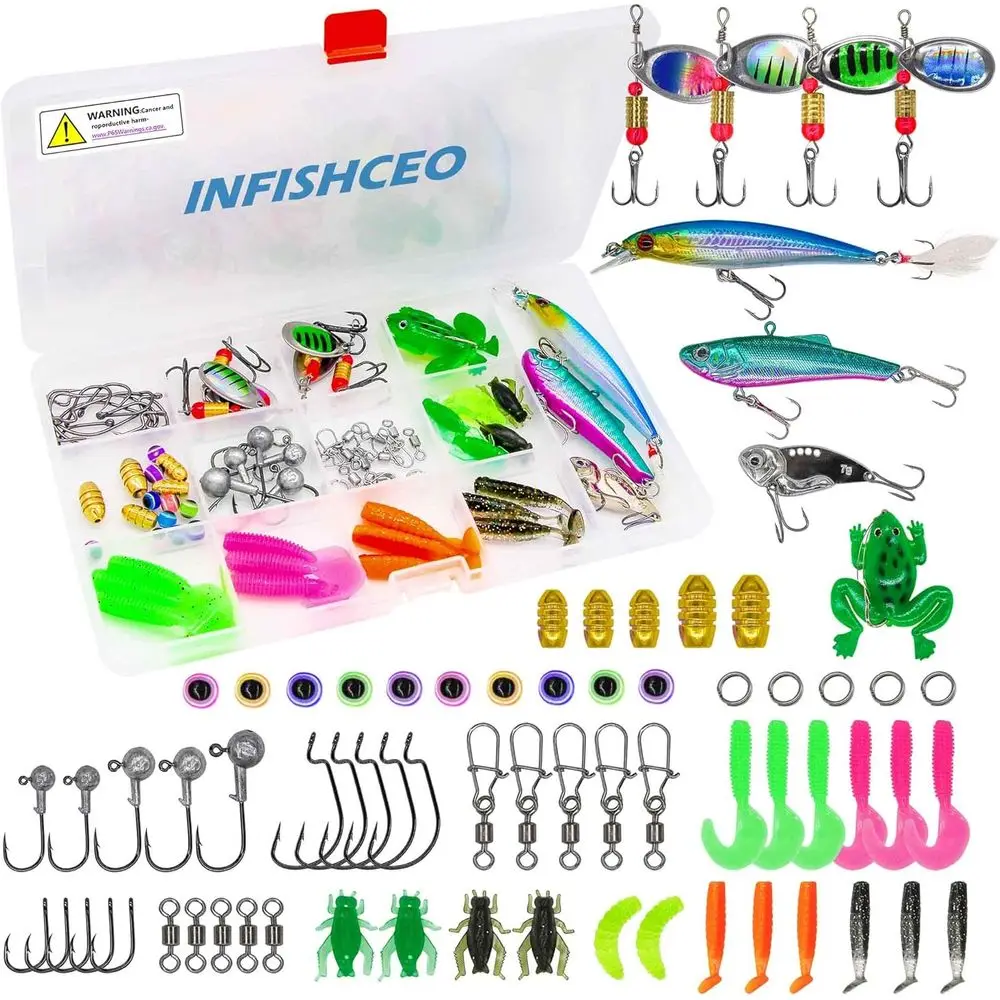 Универсальный комплект рыболовных снастей: приманки для окуня для морской и пресной воды, приманки, ложки, воблеры, черви, лягушки
Универсальный комплект рыболовных снастей: приманки для окуня для морской и пресной воды, приманки, ложки, воблеры, черви, лягушки