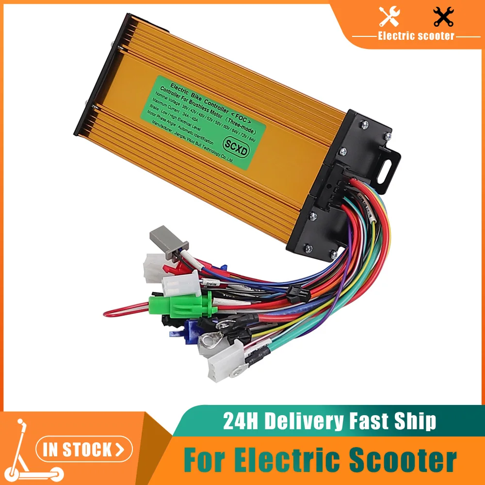 E‑Bike Brushless Control 1200W 1300W 1500W 3-Mode Sinusoid for Electric Scooter Speed Parts 36V~84V Motor Controller Parts
E‑Bike Brushless Control 1200W 1300W 1500W 3-Mode Sinusoid for Electric Scooter Speed Parts 36V~84V Motor Controller Parts