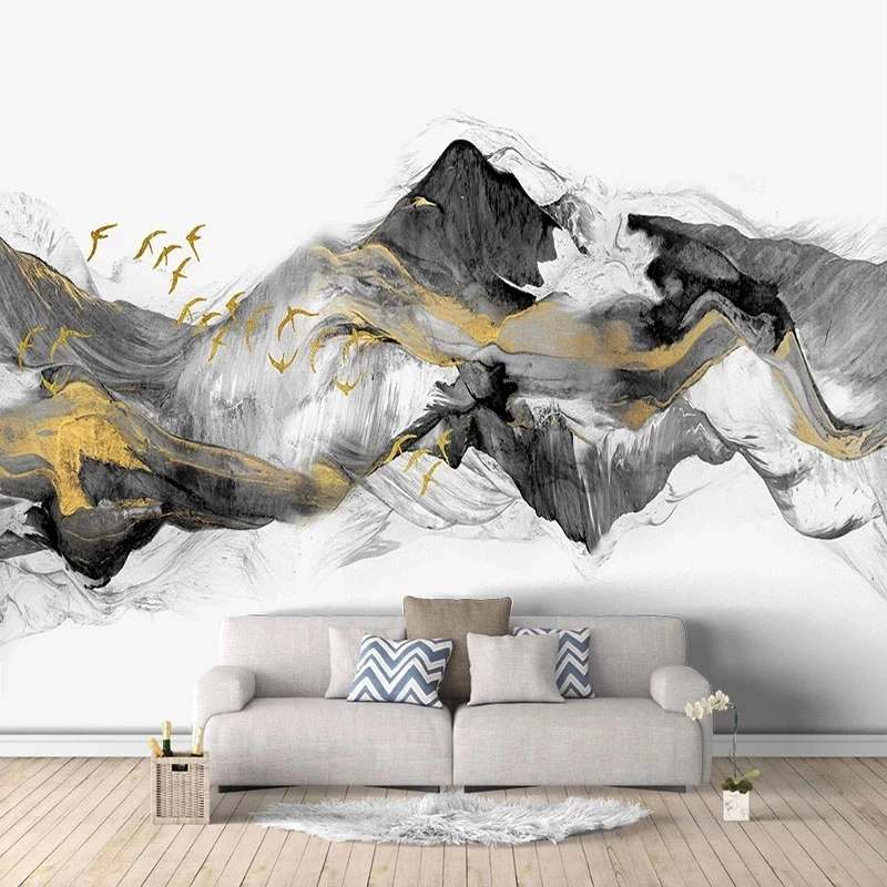 Customized Mural Wallpaper 3D Chinese Style Abstract Golden Ink Landscape Living room sofa TV background wall bedroom restaurant
Customized Mural Wallpaper 3D Chinese Style Abstract Golden Ink Landscape Living room sofa TV background wall bedroom restaurant