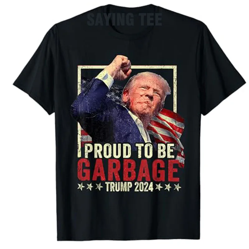 Trump 2024 Election Proud To Be Garbage Vote Trump President Campaign T-Shirt Men Clothing Short Sleeve Outfit Cotton Saying Tee
Trump 2024 Election Proud To Be Garbage Vote Trump President Campaign T-Shirt Men Clothing Short Sleeve Outfit Cotton Saying Tee
