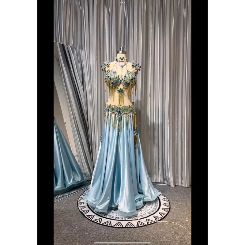 Customized Belly Dance Costumes Oriental Dancewear Performance Costume Set Bra and Long Skirt
Customized Belly Dance Costumes Oriental Dancewear Performance Costume Set Bra and Long Skirt