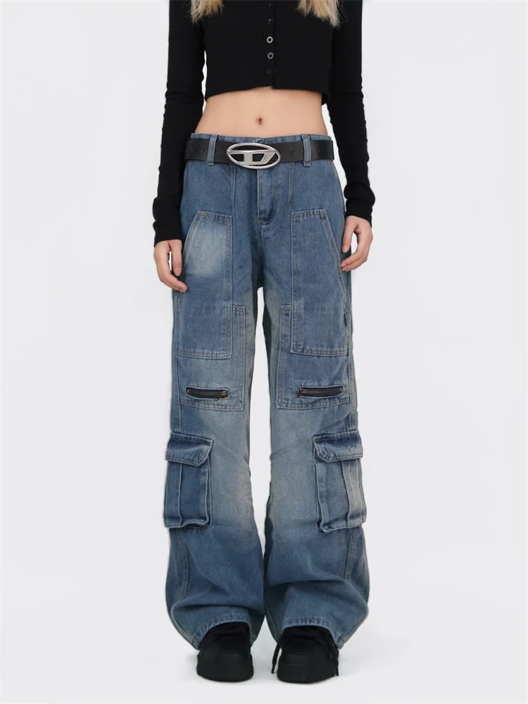 Women's Multi Pocket Splicing High Waist Unisex Jeans Summer New Trousers Cool Girl Casual Bottoms Female Street Pants
Women's Multi Pocket Splicing High Waist Unisex Jeans Summer New Trousers Cool Girl Casual Bottoms Female Street Pants