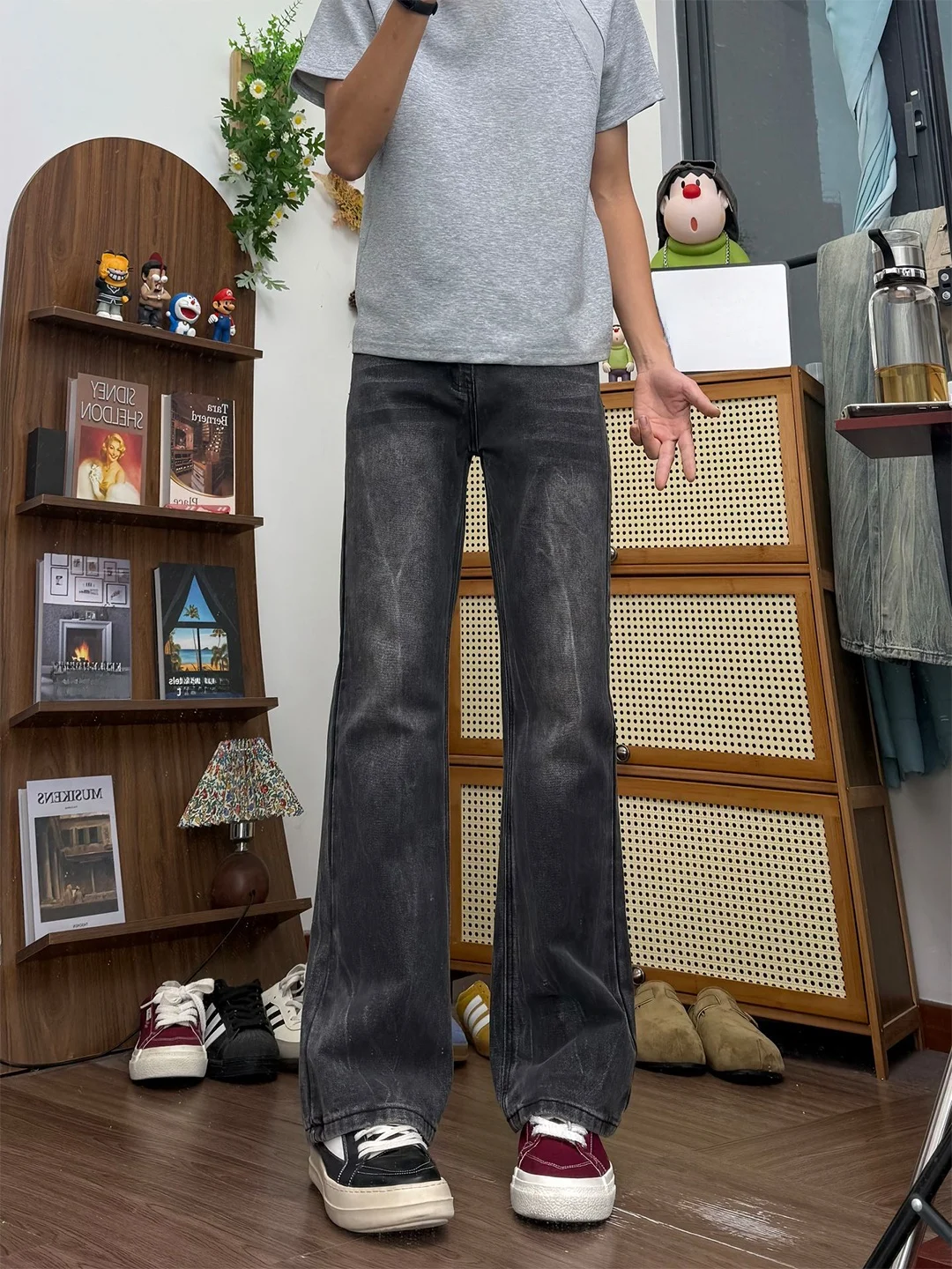 Lightning Bamboo Node Straight Leg Men's Jeans mid Waist Bla Denim Pants Wear Resistant Teenager Youth Faion Casual
Lightning Bamboo Node Straight Leg Men's Jeans mid Waist Bla Denim Pants Wear Resistant Teenager Youth Faion Casual