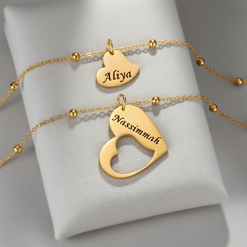 Customized Children's Name Hearts Necklace for Women Kids Stianless Steel Personalized Beads Chain Mom Christmas Jewelry Gift
Customized Children's Name Hearts Necklace for Women Kids Stianless Steel Personalized Beads Chain Mom Christmas Jewelry Gift