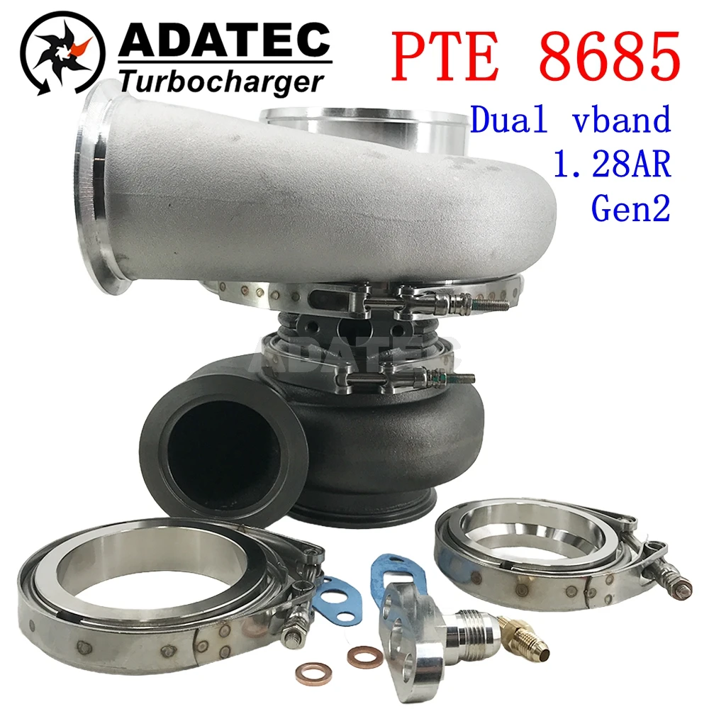 PTE 8685 Turbocharger Dual vband 1.28AR Turbo Charger Gen2 Turbine
PTE 8685 Turbocharger Dual vband 1.28AR Turbo Charger Gen2 Turbine
