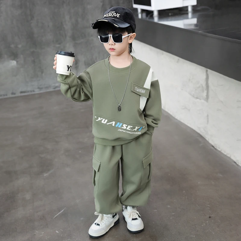 Spring Autumn Outfit Children's Clothes Sets Boys Patchwork Sweatshirt and Sweatpant 2pcs/set Kids Casual Outdoor Suit 2-11Yrs
Spring Autumn Outfit Children's Clothes Sets Boys Patchwork Sweatshirt and Sweatpant 2pcs/set Kids Casual Outdoor Suit 2-11Yrs