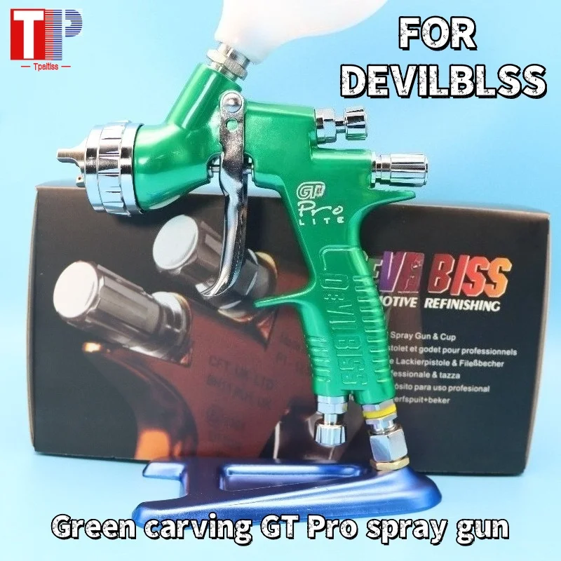 Green Carving Spray Gun TE20/T110 1.3/1.8mm Nozzle 600ml Cup Is Used for Car Spraying in House Decoration.
Green Carving Spray Gun TE20/T110 1.3/1.8mm Nozzle 600ml Cup Is Used for Car Spraying in House Decoration.