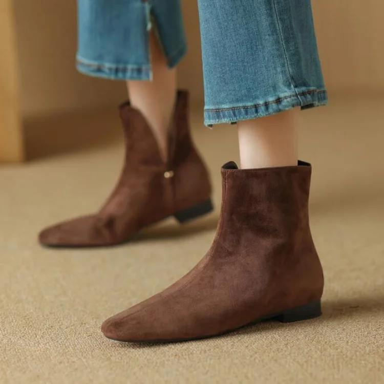 Vintage Brown Suede Women Short Boots Chic Design 2024 Autumn Black Leather Flats Botas Slip On Designer Work Stilettos Zapatos
Vintage Brown Suede Women Short Boots Chic Design 2024 Autumn Black Leather Flats Botas Slip On Designer Work Stilettos Zapatos