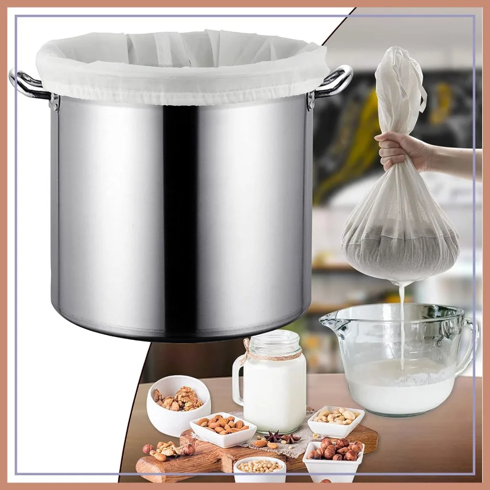 12"x18" Nylon Mesh Strainer Bags for Almond Nut Milk, Greek Yogurt, Home Beer Wine Brewing 180 Micron
12"x18" Nylon Mesh Strainer Bags for Almond Nut Milk, Greek Yogurt, Home Beer Wine Brewing 180 Micron