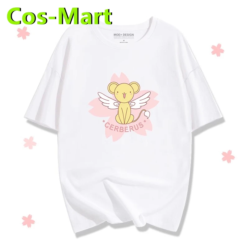Cos-Mart Cardcaptor Sakura футболка Changing Sakura косплей костюм с коротким рукавом Kinomoto Sakura весна лето аниме новинка
Cos-Mart Cardcaptor Sakura футболка Changing Sakura косплей костюм с коротким рукавом Kinomoto Sakura весна лето аниме новинка