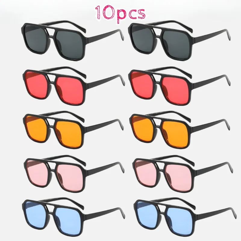 9/10-Pack Candy Color Double Bridge Sunglasses 10 Vibrant Colors Trendy Square Frame, Retro Stylish
9/10-Pack Candy Color Double Bridge Sunglasses 10 Vibrant Colors Trendy Square Frame, Retro Stylish