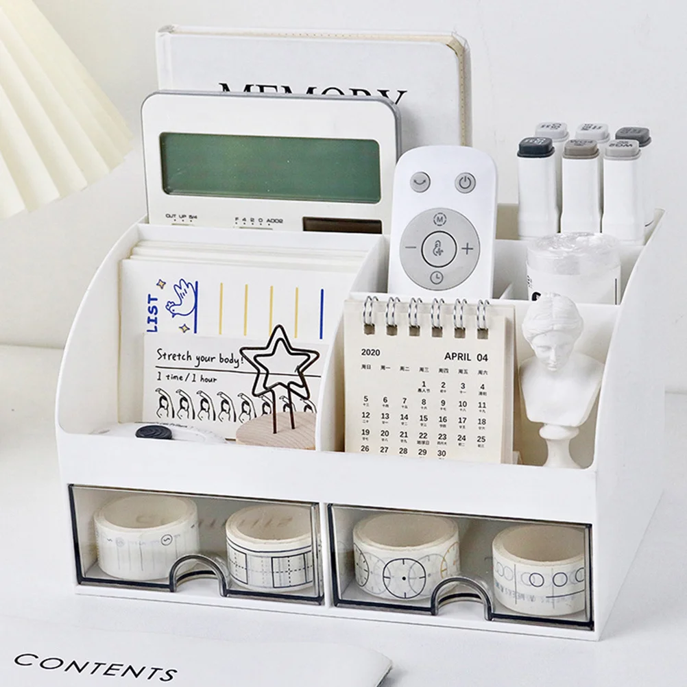 Sundries Organizer Box with Multiple Compartments Desktop Storage Solution for Office School Home Stationery Cosmetics Desk
Sundries Organizer Box with Multiple Compartments Desktop Storage Solution for Office School Home Stationery Cosmetics Desk