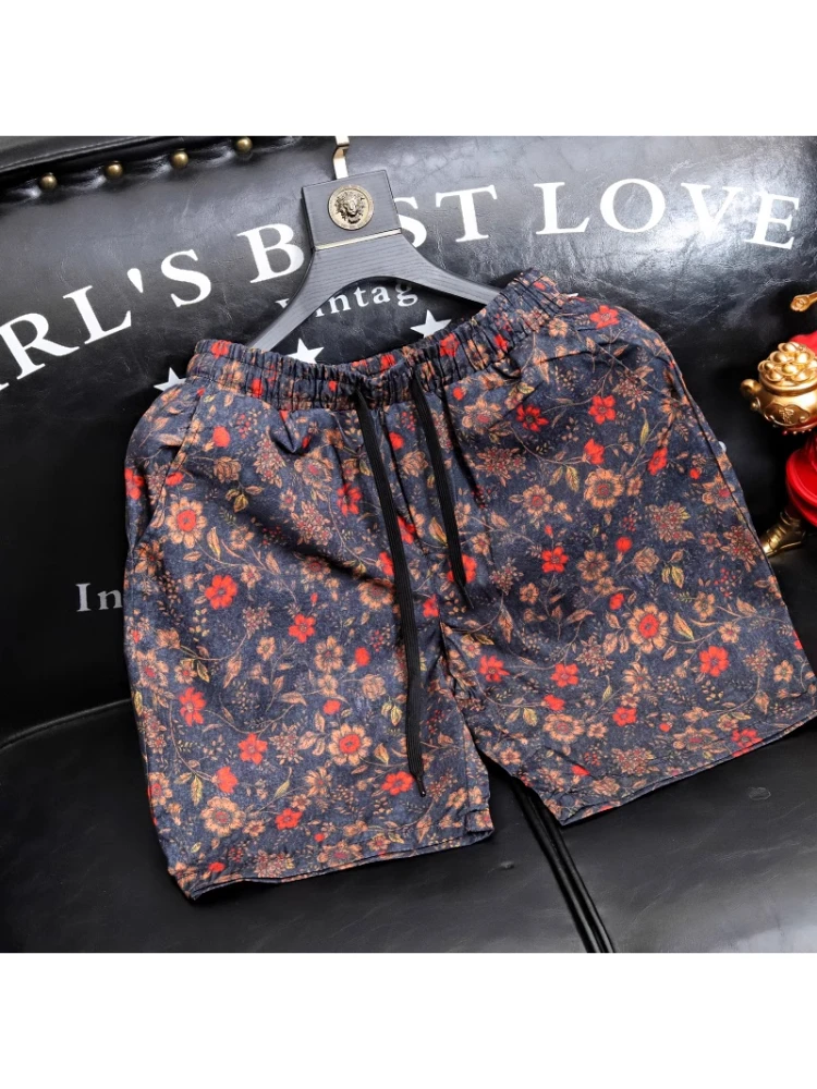 Loose Fit Floral Print Drawstring round Neck Men's Shorts Casual Summer Youth Active Style Knee-High Casual Pants
Loose Fit Floral Print Drawstring round Neck Men's Shorts Casual Summer Youth Active Style Knee-High Casual Pants