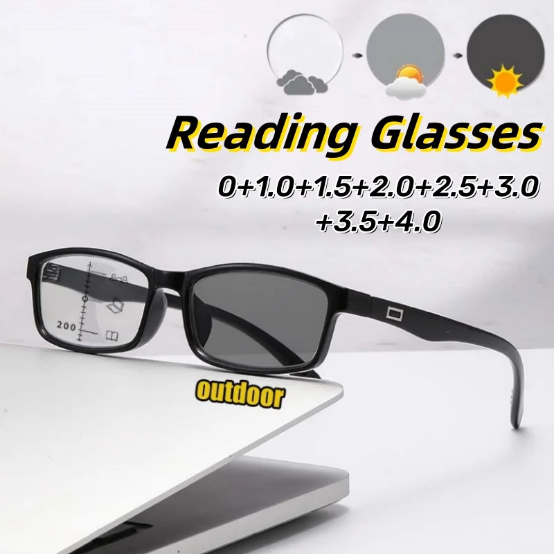 Small Square-framed Ultra Light Multifocal Photochromic Reading Glasses Versatile Business Presbyopia Eyeglasses 0 TO +4.0
Small Square-framed Ultra Light Multifocal Photochromic Reading Glasses Versatile Business Presbyopia Eyeglasses 0 TO +4.0