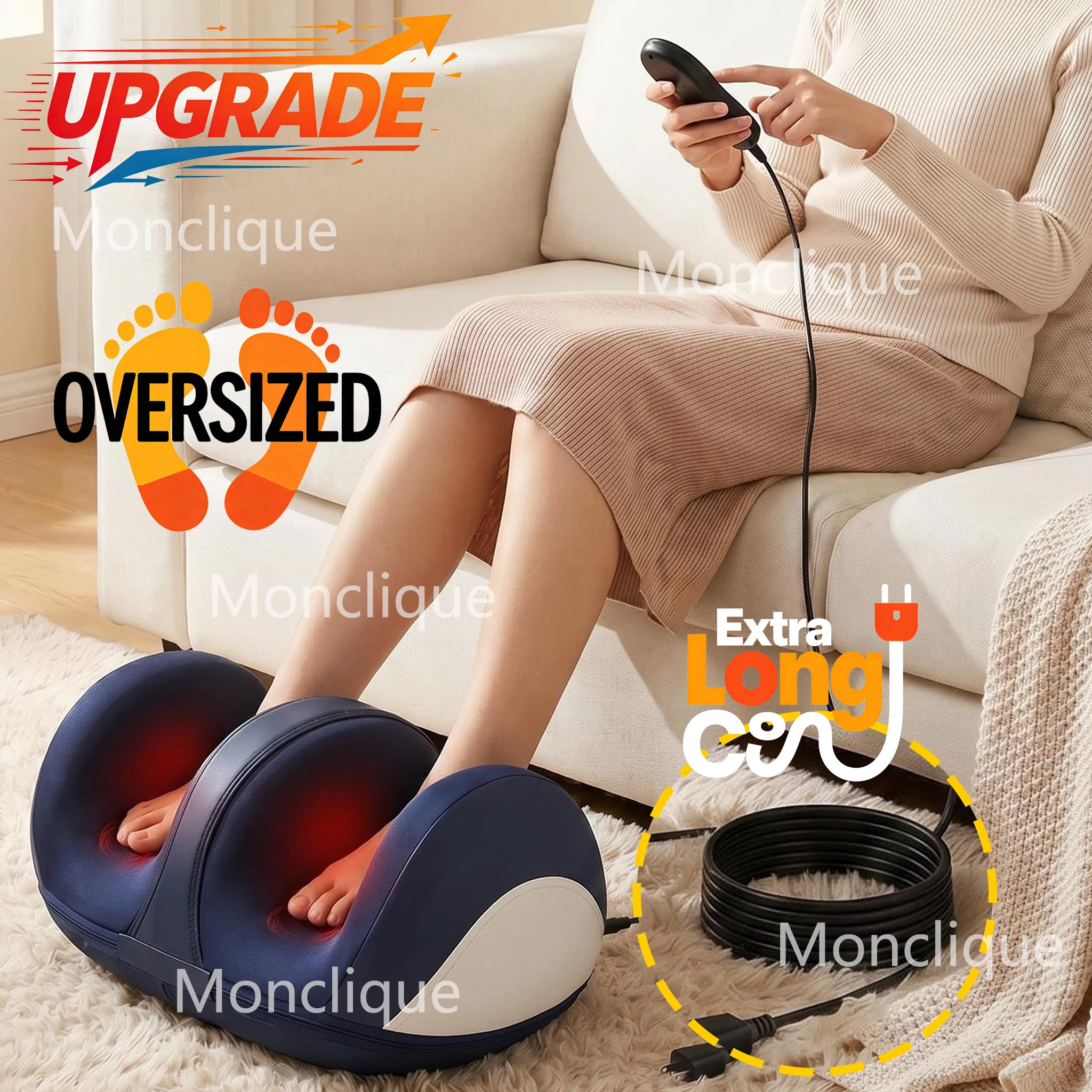 Extra Size Electric Foot Massager Hot Compress Instrument Deep Tissue Kneading Vibration Hot Press Calf Relax Machine Monclique
Extra Size Electric Foot Massager Hot Compress Instrument Deep Tissue Kneading Vibration Hot Press Calf Relax Machine Monclique
