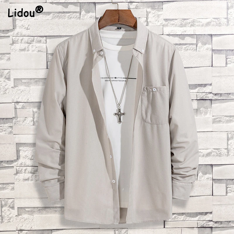 2023 New Spring and Autumn Fashion Trend Business Casual Lapel Single Breasted Long Sleeve Solid Loose Oversize Men's Shirt
2023 New Spring and Autumn Fashion Trend Business Casual Lapel Single Breasted Long Sleeve Solid Loose Oversize Men's Shirt