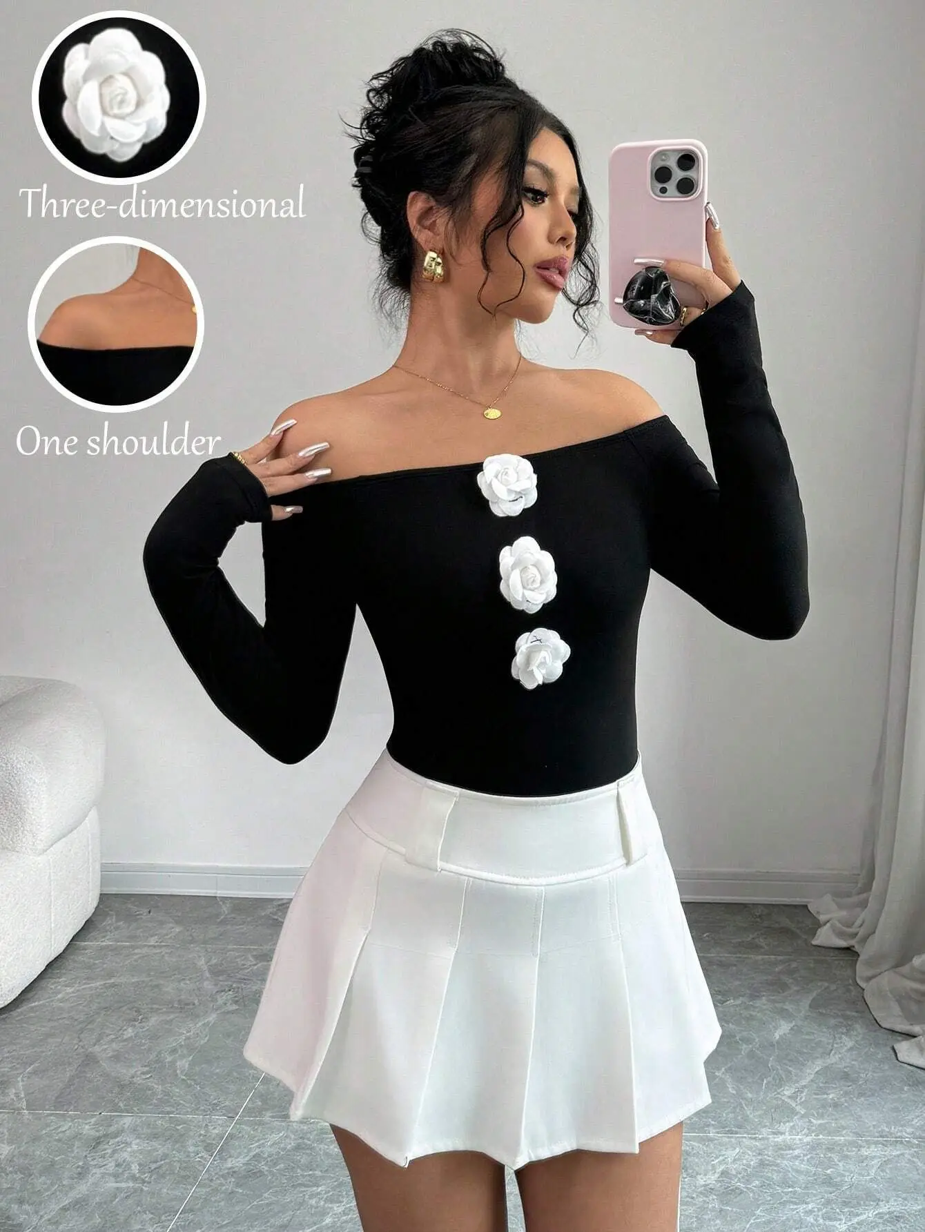 Black,Spring,Korean,Style,T-Shirt,Women,Fashion,Sexy,Off collar,3D,Flower,Three-dimensional,Tops,Long Sleeve,Tees,New,531302
Black,Spring,Korean,Style,T-Shirt,Women,Fashion,Sexy,Off collar,3D,Flower,Three-dimensional,Tops,Long Sleeve,Tees,New,531302
