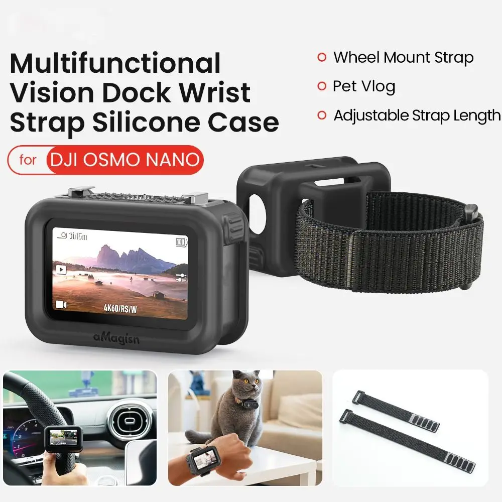 Nylon Camera Expansion Wristband Silicone Protector Anti-lost Image Transmission Strap Adjustable for DJI Osmo Nano
Nylon Camera Expansion Wristband Silicone Protector Anti-lost Image Transmission Strap Adjustable for DJI Osmo Nano