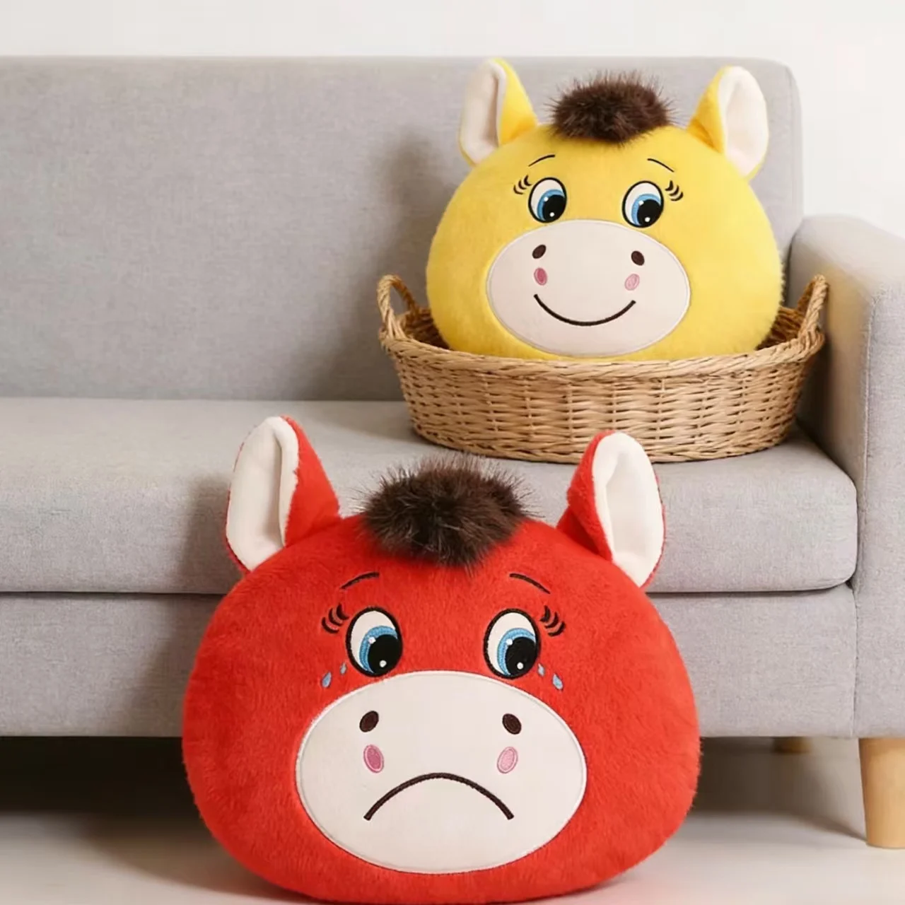 Crying Horse Round Plush Pillow Red Cute Stuffed Toy Soft Office Nap Cushion Lumbar Support Pillow New Year Gift
Crying Horse Round Plush Pillow Red Cute Stuffed Toy Soft Office Nap Cushion Lumbar Support Pillow New Year Gift