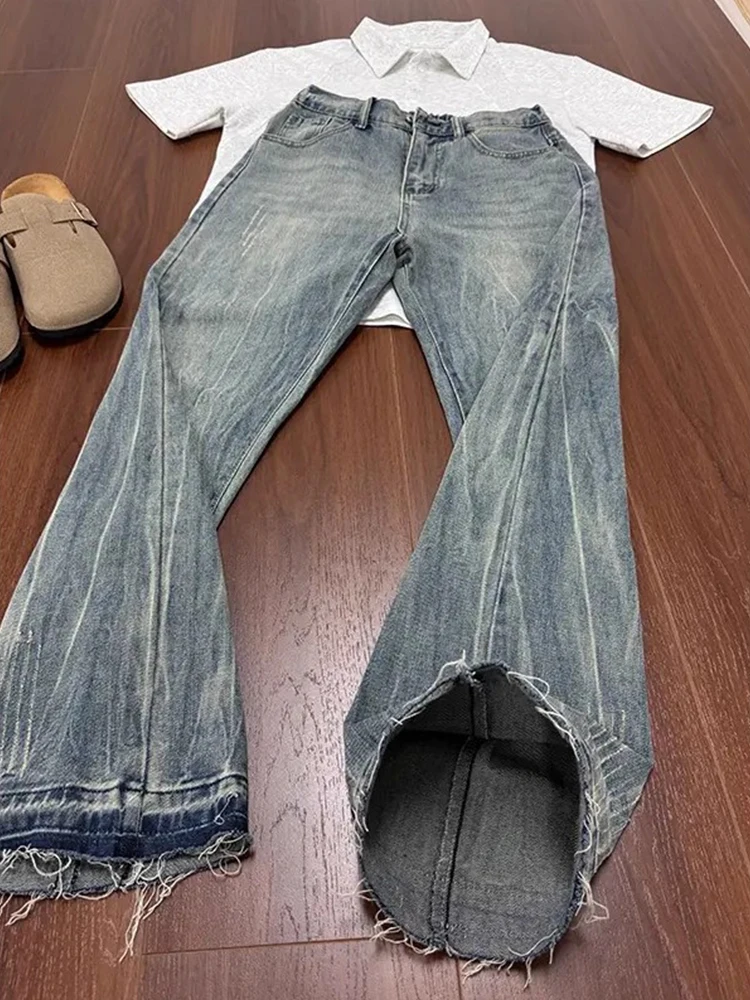 Waed Vintage Lightning Pattern Men's Jeans Straight Leg Micro Flared Elastic Slimming Design American High Street Sle
Waed Vintage Lightning Pattern Men's Jeans Straight Leg Micro Flared Elastic Slimming Design American High Street Sle