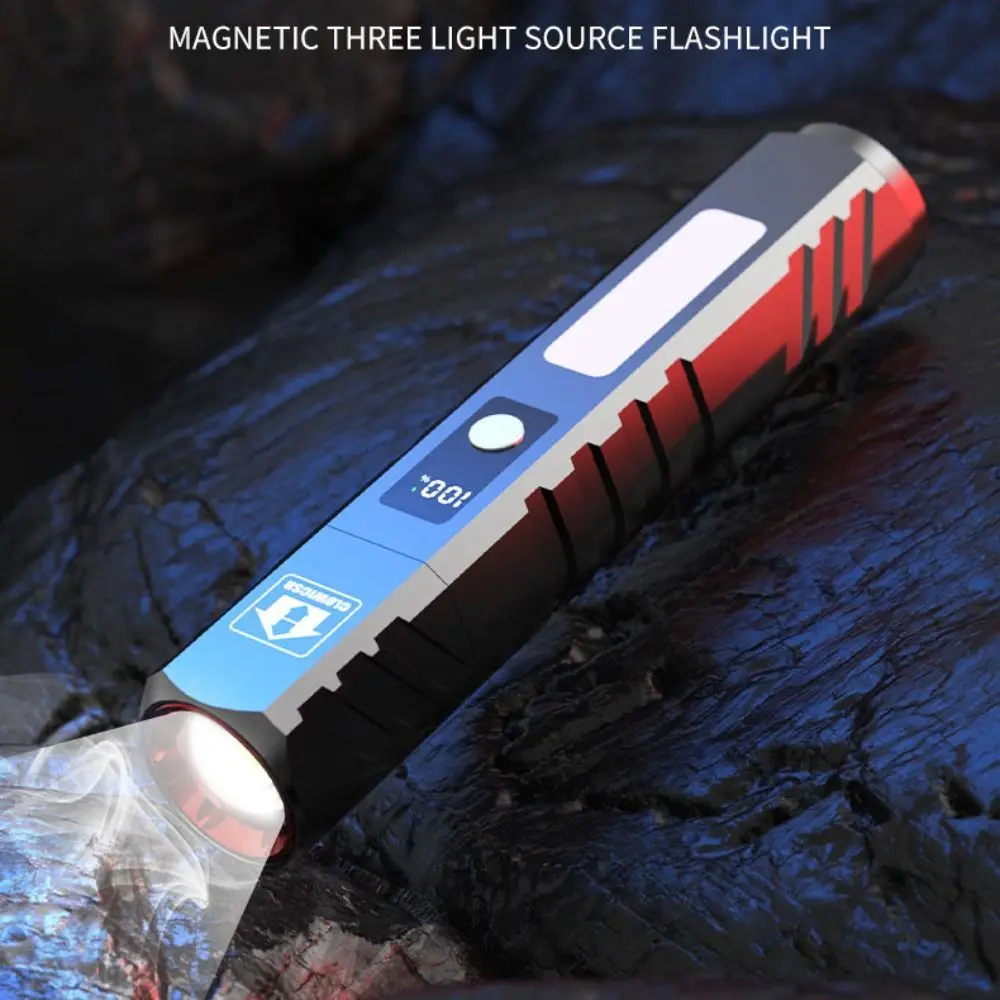 Magnetic Pocket Flashlight LED Rechargeable Strong Light Torch Waterproof Three Light Sources Work Flashlight Home Lighting
Magnetic Pocket Flashlight LED Rechargeable Strong Light Torch Waterproof Three Light Sources Work Flashlight Home Lighting