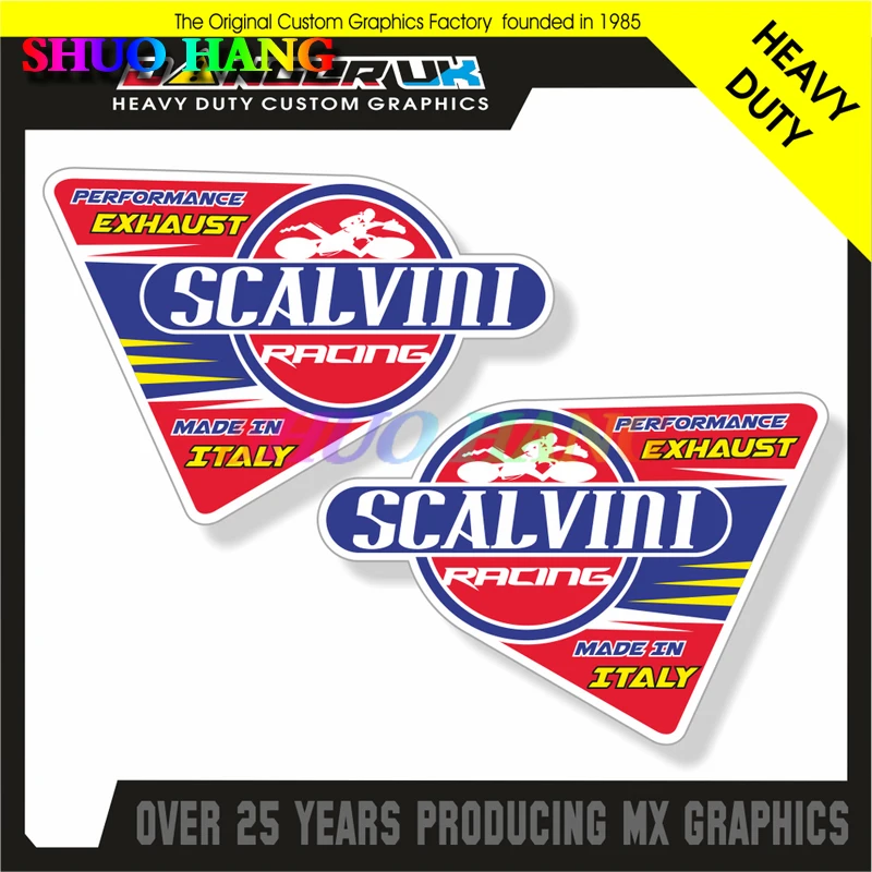 SCALVINI EXHAUST STICKERS Heavy Duty Motocross Vinyl Car Accessories Racing Sports Fun Decal
SCALVINI EXHAUST STICKERS Heavy Duty Motocross Vinyl Car Accessories Racing Sports Fun Decal