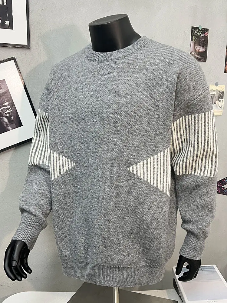 Мужской свитер в американском ретро-стиле, свободный крой, с цветными блоками, из полиэстера, с круглым вырезом, теплый, новинка зимы
Мужской свитер в американском ретро-стиле, свободный крой, с цветными блоками, из полиэстера, с круглым вырезом, теплый, новинка зимы